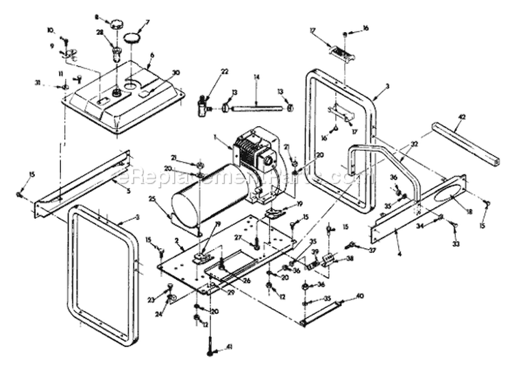 Page A Diagram and Parts List for 8925-0  Briggs and Stratton Generator